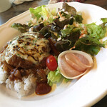 カフェ&デリ インディゴコーヒー - 焼きチーズハンバーグプレート