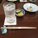 味満ん - 麦焼酎水割り