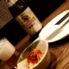 手羽先 とり料理 とり新 - 中瓶ビール（税別600円）とお通し