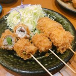 とんかつ とん喜 - アスパラ、梅しそ、長ネギ