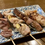 Sumibi Yakitori Tori Kiyuu - 「砂肝、ネギマ、豚レバー、つくね」