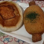 Gurando Amuru - お米のハムたまごパン・魚肉ソーセージ(各150円)