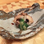 丸新 - 先付、飯蛸旨煮