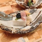 丸新 - 先付け、長芋寄せ