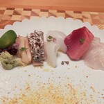 丸新 - 向付けアップ