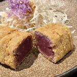 牛かつ いち華 - 切ってあり、ぱっかーん。お前はハンペンか？