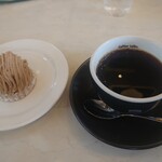 珈琲館 - モンブランセット