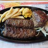 Buronko Biri - 炭焼き超粗挽きビーフハンバーグ&炭焼きやわらかランチステーキ ランチ370g 2,068円