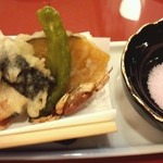 八幡平ハイツレストラン 水芭蕉 - 鮎・茄子の挟み揚げ