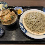 そば処 なかや - 平日限定サービスランチ かき揚げセット