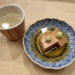 日本橋蛎殻町 すぎた - 酒肴：あん肝、新政