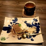 SAI.teppan - 食後のデザートとほうじ茶