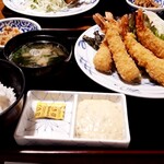 とんかつ亭 天乃家 - おいしい海老フライ定食(1,760円)