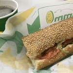 SUBWAY - えびアボカドサンド、ホットコーヒー