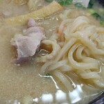 手打ちうどん やまびこ - うどんと鶏肉