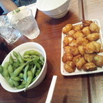 豚そば　成 - 枝豆と練り物