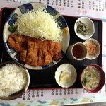 千石家 - チキンカツ単品（500円）＋定食（200円）2012年8月①