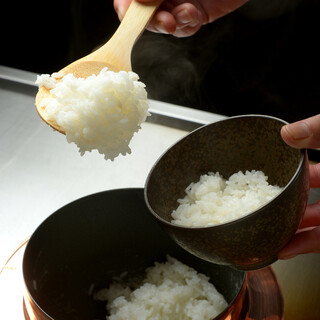 The rice used for the final meal is Diamond Rice, a first-grade rice from Niigata Prefecture.