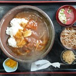 そば処 蔵亭 - カツカレー丼 ¥900※温ミニわんこそば付