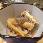 焼き鳥 ばかちん - レンコンとお揚げの小鉢