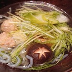 都わすれ - 比内地鶏のつくね鍋。