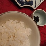 都わすれ - あきたこまち、香のもの、海苔佃煮。