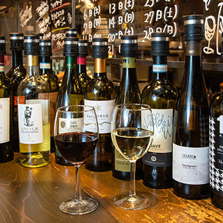 All wines are available by the glass. Please feel free to enjoy.