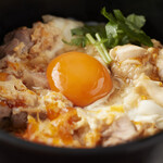 Free range chicken sunset Oyako-don (Chicken and egg bowl) set meal (special)