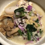 鴨出汁中華蕎麦 麺屋yoshiki - 牡蠣と帆立そば＋プチライス