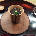 赤坂 菊乃井 - 雲子…つまり鱈白子を蒸してトリュフ餡で頂きます。トリュフ餡は前回も頂いたが、これマジで魔法の調味料だな。何に使っても旨いんでわ？