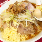 ラーメン二郎 - ラーメン小＋ニンニク多め＋ショウガ半分