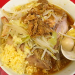 ラーメン二郎 - ラーメン小＋ニンニク多め＋ショウガ半分
