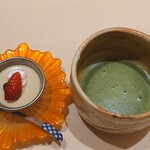 寿司と日本料理 銀座 一 - デザート、抹茶