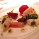 リストランテ G - 北海道増毛産　ボタン海老と夏野菜のサラダ仕立て
      