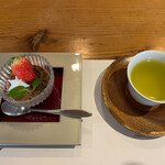 日本料理 戸たに - チョコプリンと煎茶