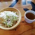 nikubarudambo - ランチ（サラダ、スープ）
