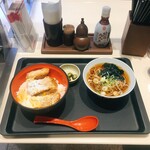 名代 富士そば - カツ丼とミニそばのセット６５０円