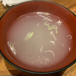 丸万焼鳥 - スープ