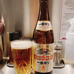 麺屋 愛心 - 一番搾り 中瓶 480円