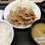 Matsuya - 豚しょうが焼き定食　ライスミニ　630円　今だけお肉1.5倍です。