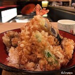 日本料理介寿荘 - 季節野菜と海老の天丼