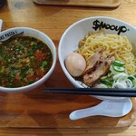 麺屋とまと - トリプルスープのつけ麺（大・１０２３円）