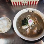 津軽煮干中華蕎麦 サムライブギー - 濁り煮干しソバ，ライス