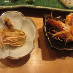 法善寺横丁 誠太郎 - さっきの海老の殻を焼いて。。。