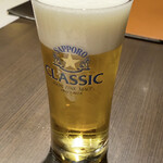 宮の森れんげ堂 - 生ビール♬
      グラス綺麗✩.*˚
      泡がクリーミィ♡