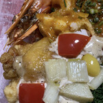 宮の森れんげ堂 - ジャンボタイガー海老の2種ソース♬
      (チリ&マヨ) 2000円
      めちゃくちゃ美味しかった♡