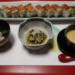 Nihonryouri Shigenoya - あなご寿司定食１，６５０円（税込）