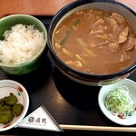 ごまそば 遊鶴 - 料理写真:カレー南蛮そば＆ご飯