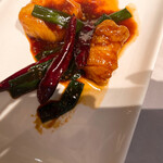 中国飯店 富麗華 - 飲茶コース　タラの香り揚げ　黒酢と唐辛子の特製ソース