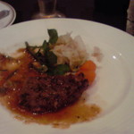 三井ガーデンホテル熊本 - 同僚のＨさんが選んだステーキ。少し小ぶりかなと思いましたが美味しかったそうです。（写真は少し頂いた後です。）
